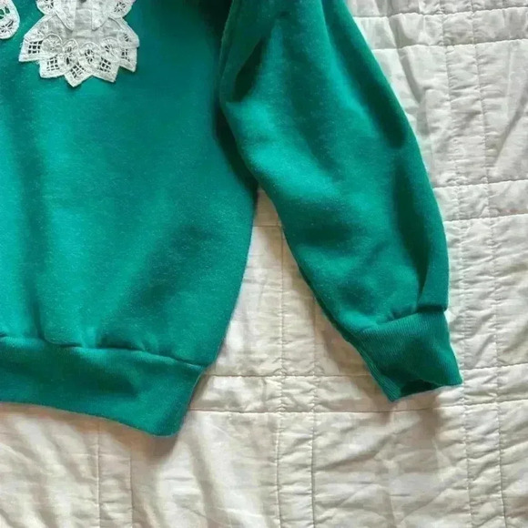 Vintage crewneck sweatshirt women's large angel stars embellished cottagecore - Picture 7 of 8